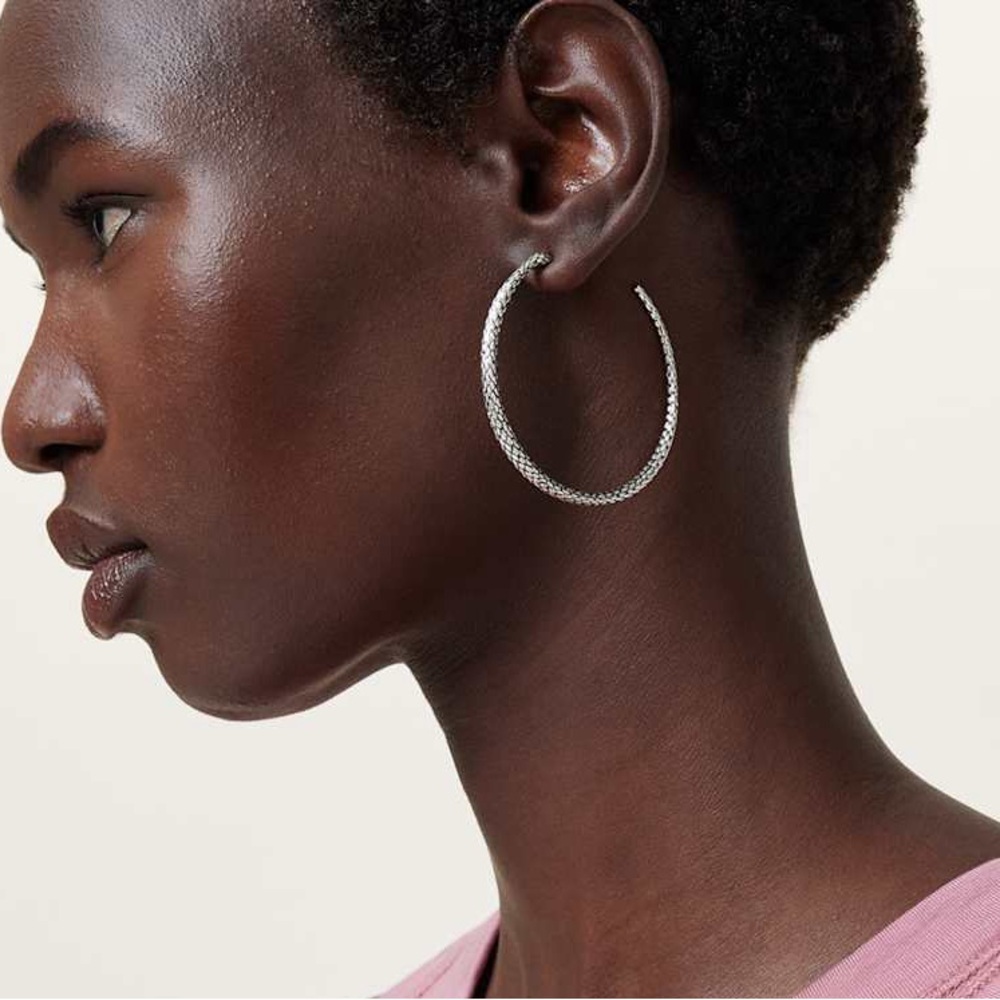 AllSaints Serpent Large Hoop Earrings